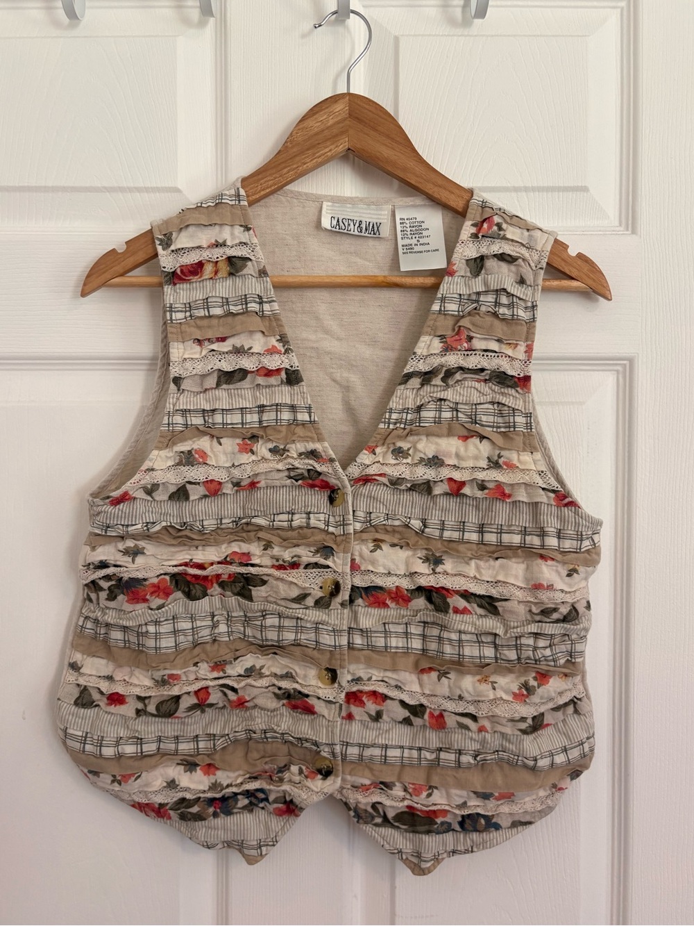 Casey and Max Floral Vintage Vest